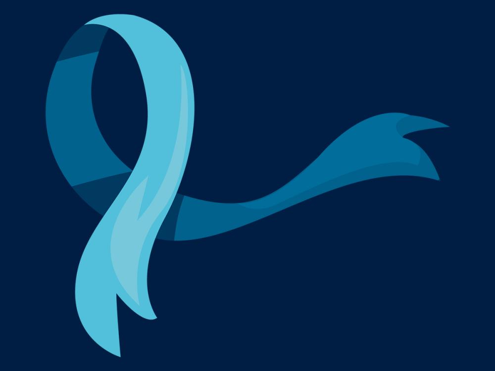 A graphic of a blue ribbon representing Autism