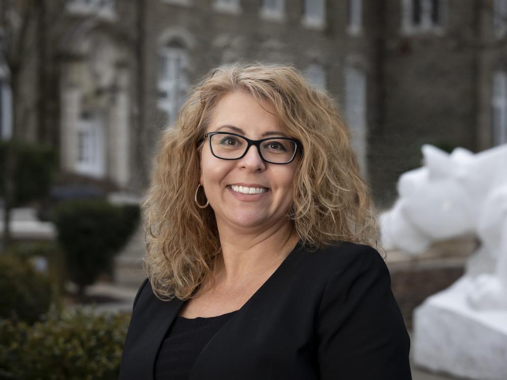 Headshot image of Penn State Abington Chancellor Margo DelliCarpini.