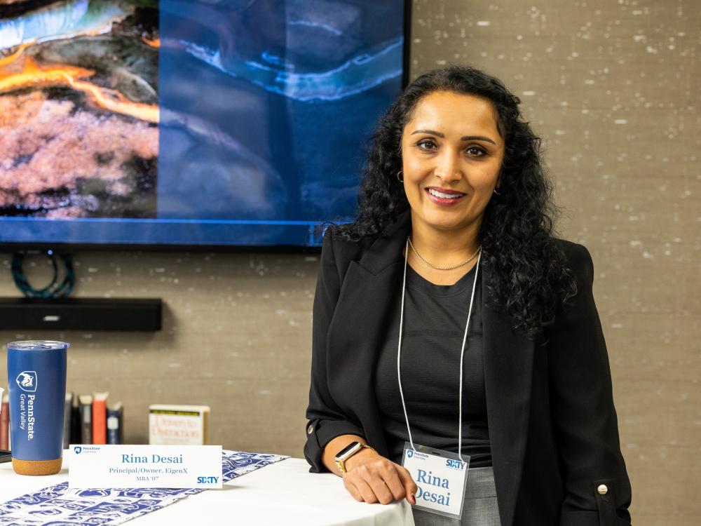 MBA alumna Rina Desai at a Penn State Great Valley networking event
