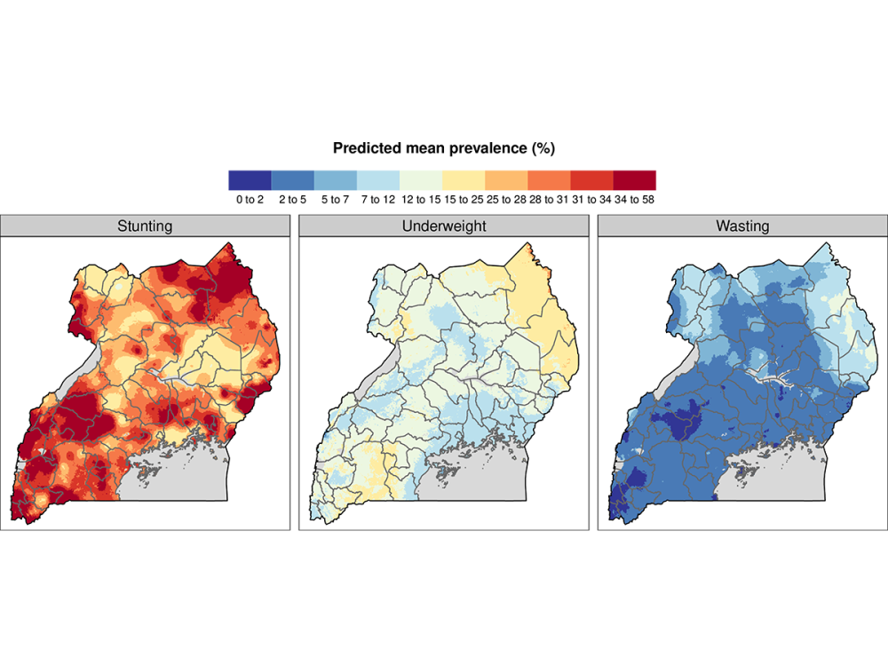 three maps of Uganda