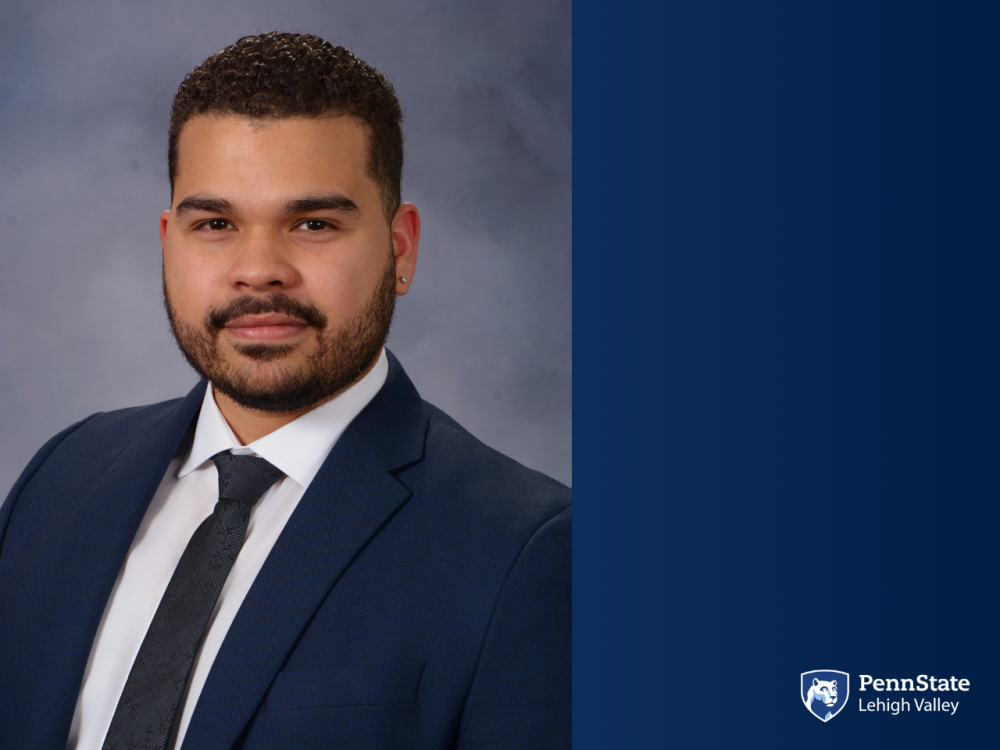 a headshot of a male criminal justice student at Penn State Lehigh Valley